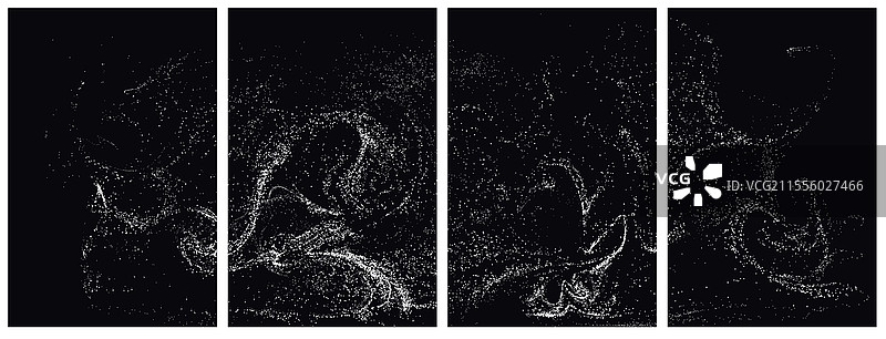 雪效叠加效果的垂直横幅套装图片素材