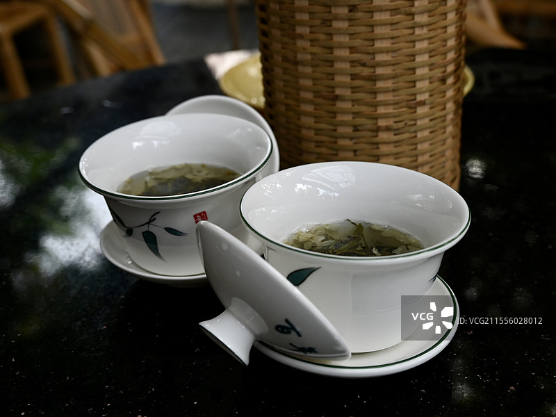 盖碗茶图片素材