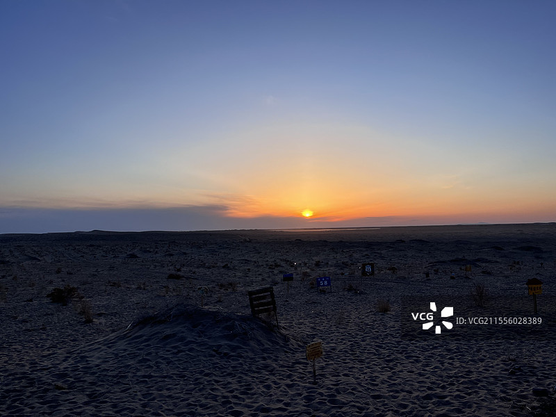 沙漠的日落图片素材