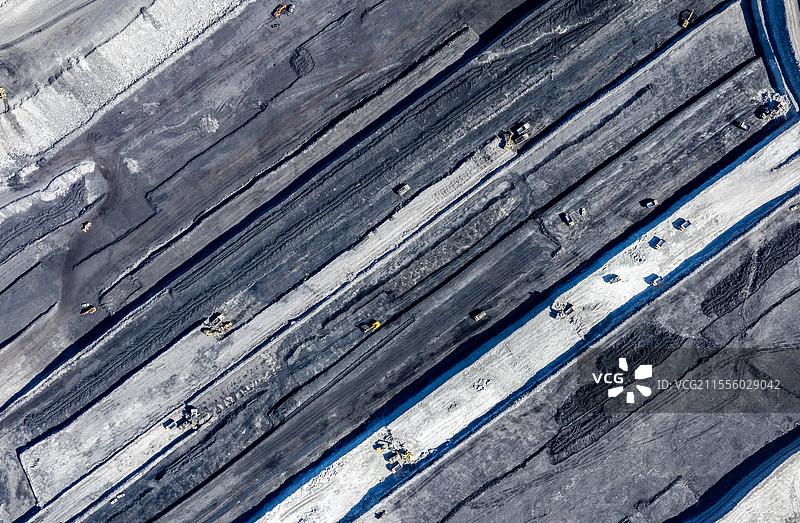 露天煤矿生产图片素材