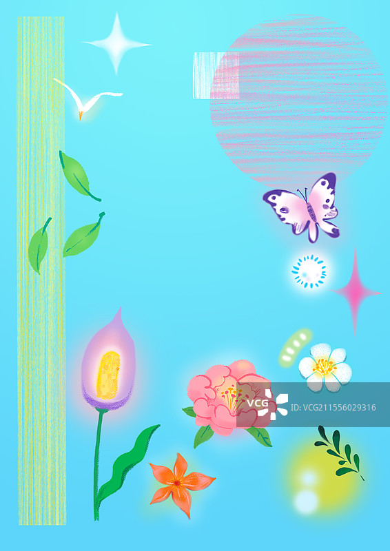 手绘水彩肌理初级主题插画图片素材