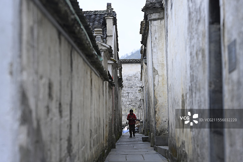 西递水墨江南图片素材