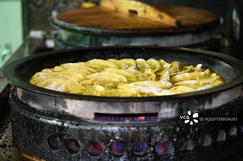 南京牛肉锅贴 南京老字号锅贴 网红打卡美食 南京美食图片素材