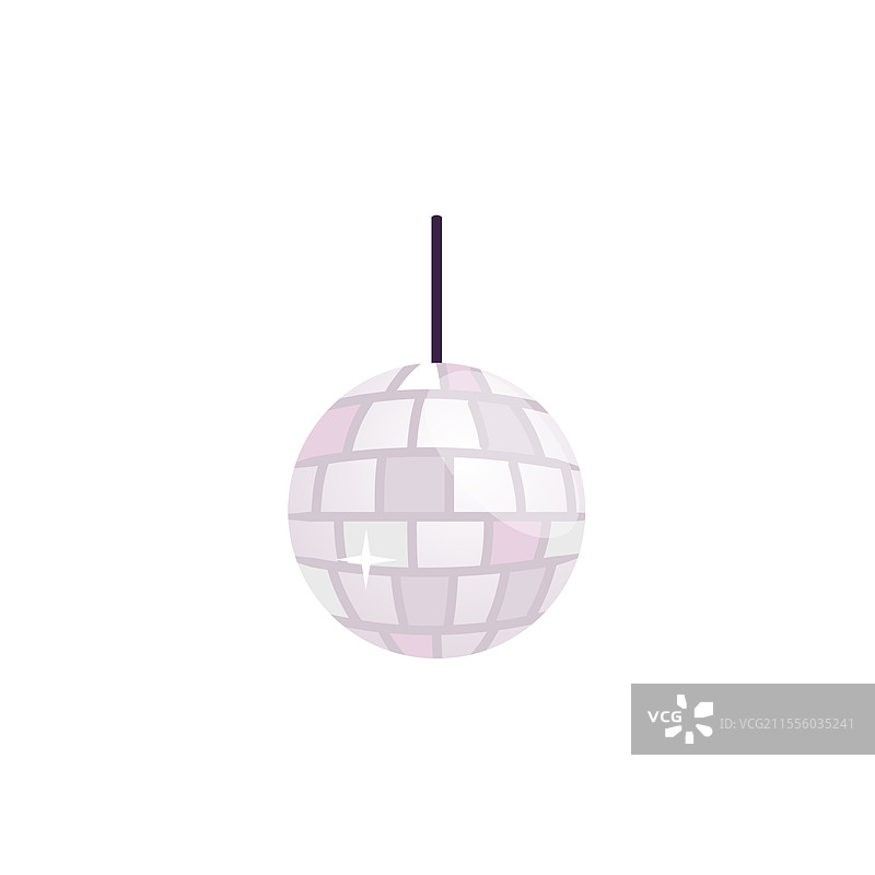 迪斯科球扁平图标符号音乐舞蹈图片素材