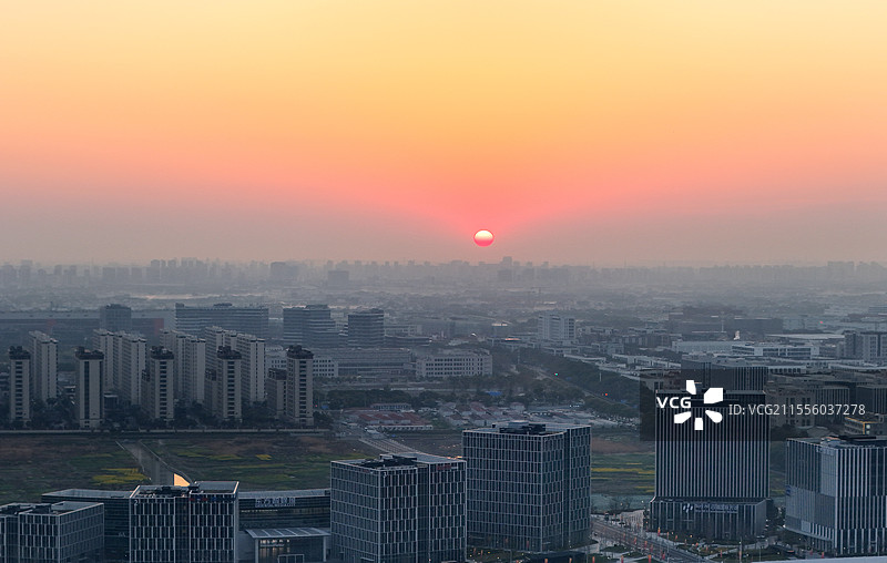 《浦江日出》上海浦东图片素材