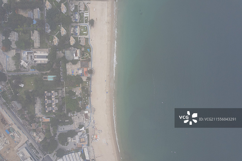 深圳大鹏，金沙湾沙滩，航拍海洋自然之美！图片素材