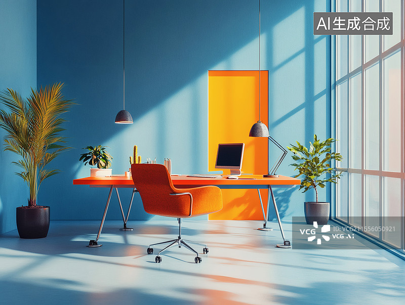 【AI数字艺术】现代办公室内设计图片素材