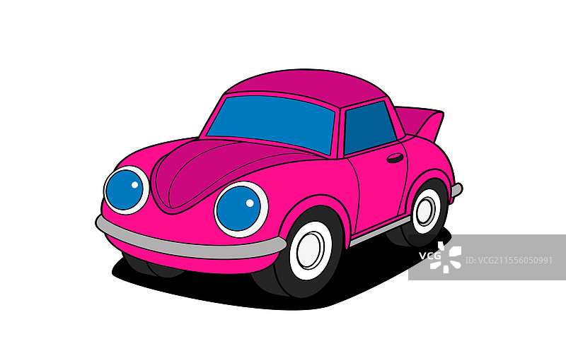 平面风格的肌肉车图片素材