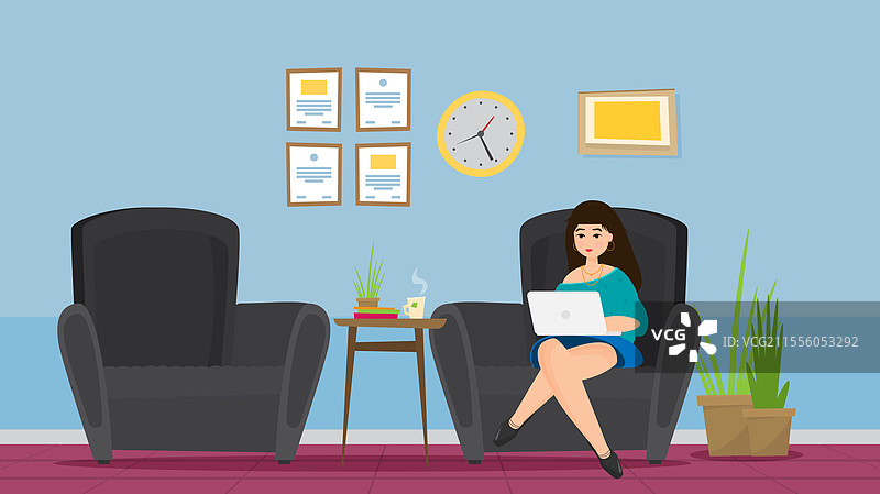 办公室平面的患者候诊室图片素材