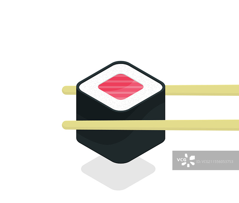 平面等距图标寿司套装 彩色图片素材