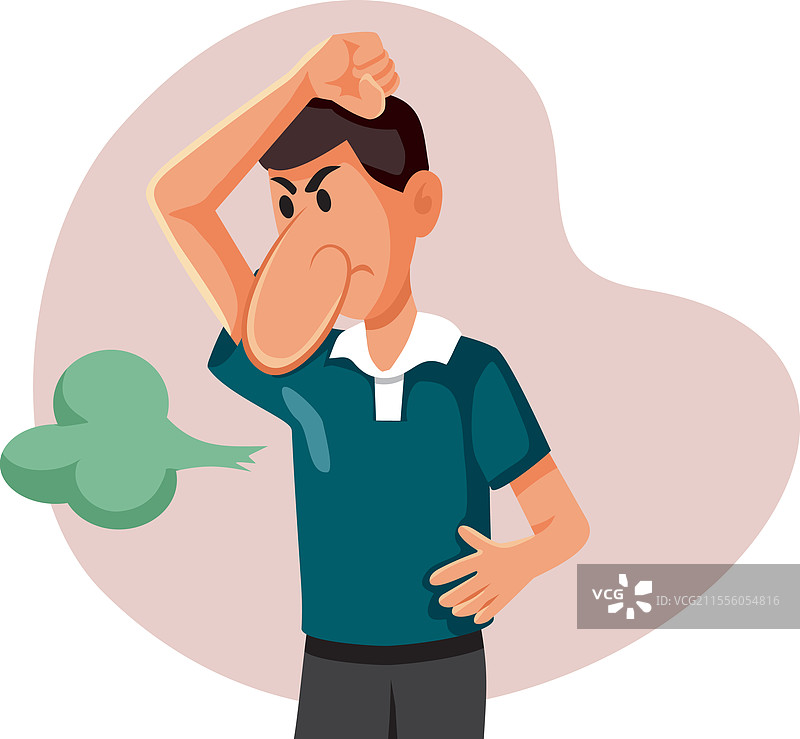 有体味和出汗过多的男人图片素材