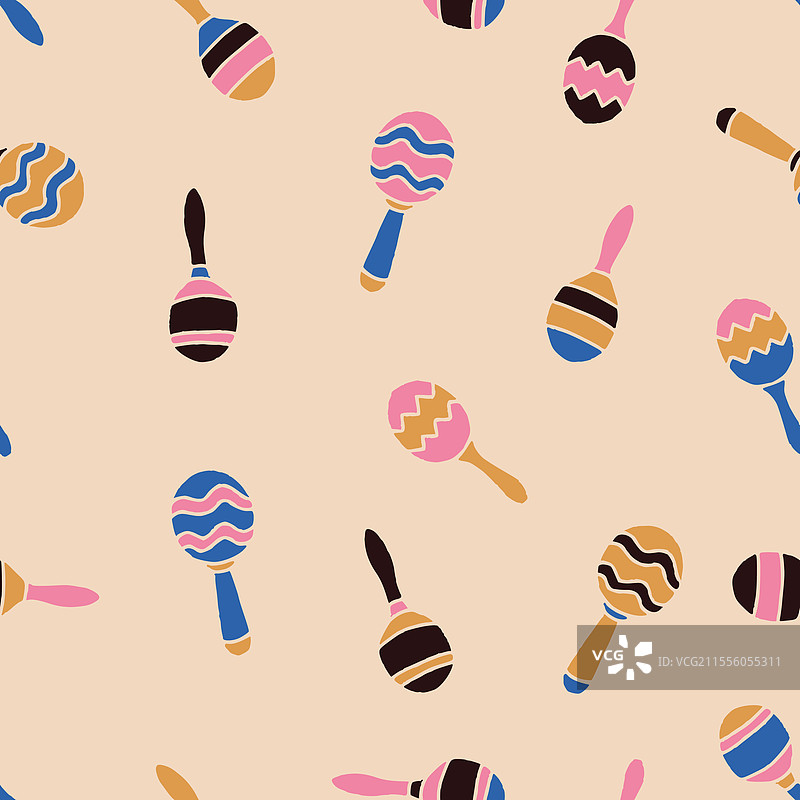 一组沙锤的无缝图案设计图片素材