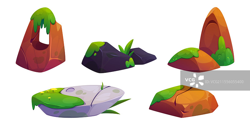 苔藓岩石收藏图片素材