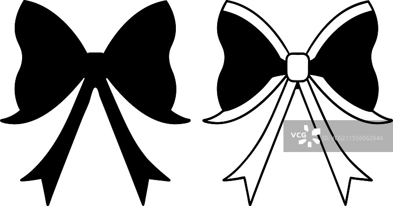 黑色领结设计 黑色领结轮廓图片素材