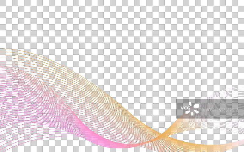 黄色紫色渐变科技感大数据矢量曲线元素图片素材