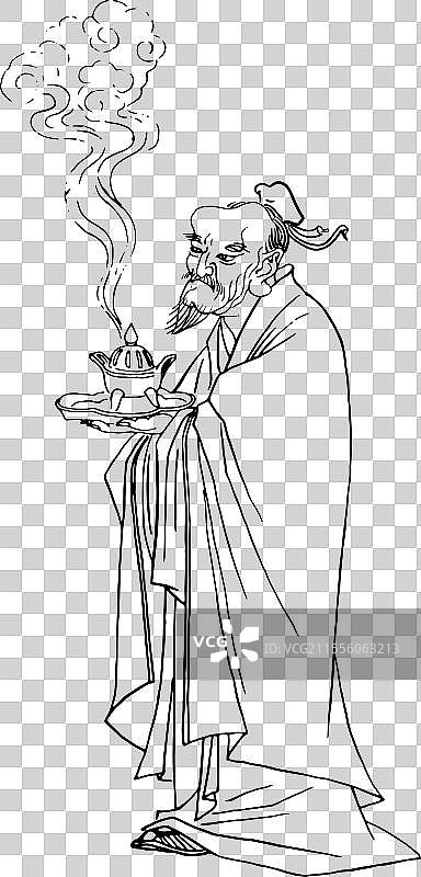 封神榜 玉鼎真人 中国文化 神话 传统文化 插画 人物图片素材