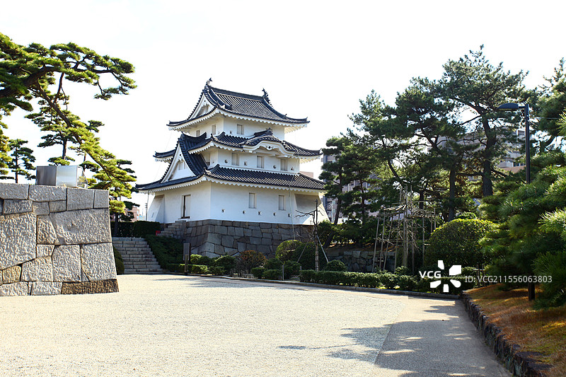 日本古城楼风光图片素材