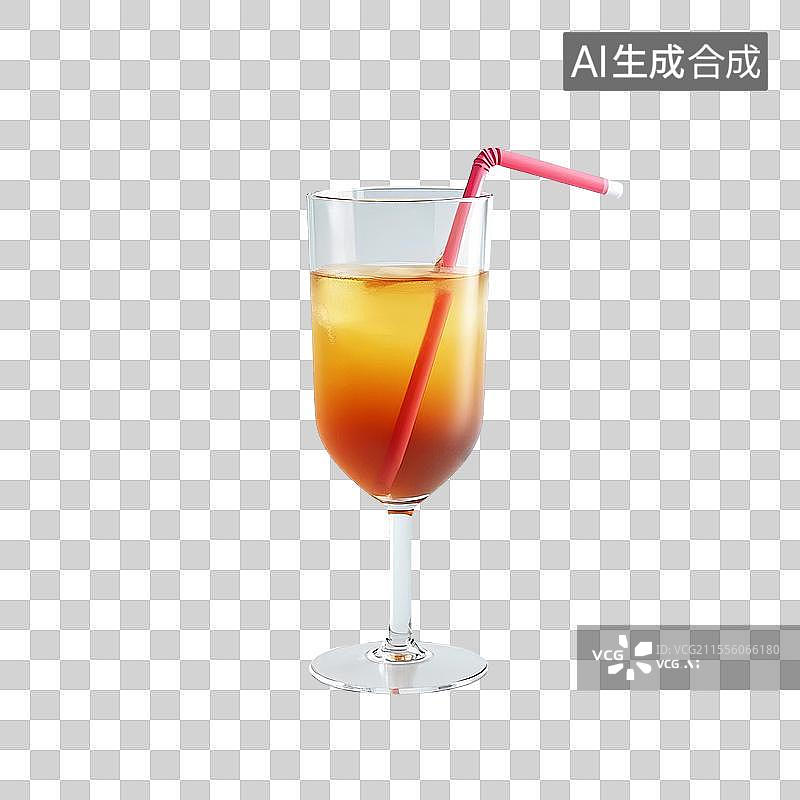 【AI数字艺术】3D渲染，一杯柠檬水，柠檬茶，苏打水，水果茶，果汁饮料，夏天冷饮免抠元素图片素材