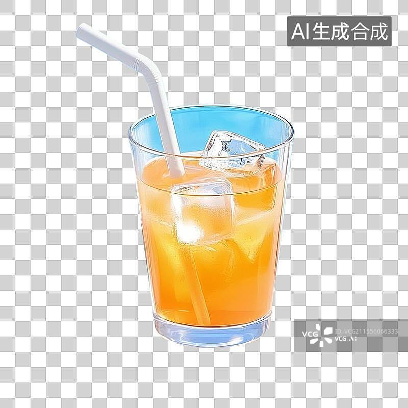 【AI数字艺术】3D渲染，一杯柠檬水，柠檬茶，苏打水，水果茶，果汁饮料，夏天冷饮免抠元素图片素材