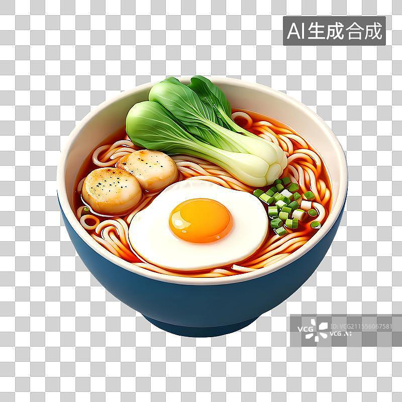 【AI数字艺术】3D渲染，一碗米粉，米线，螺蛳粉，拉面，面条，麻辣小面，中式传统美食免抠元素图片素材