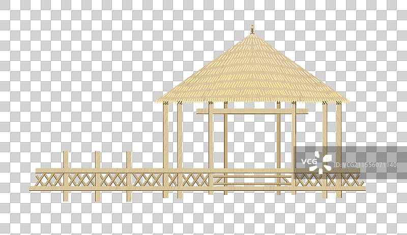 凉亭古风旅游免抠插图图片素材