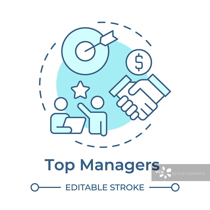 高管软蓝色概念图标图片素材