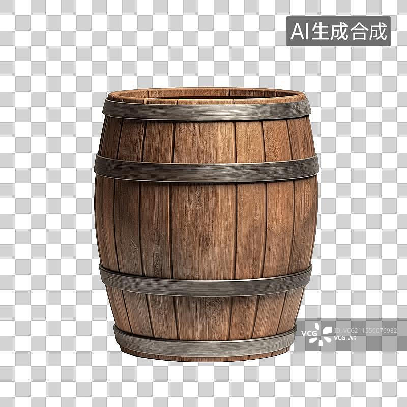 【AI数字艺术】木桶葡萄酒或啤酒桶图片素材