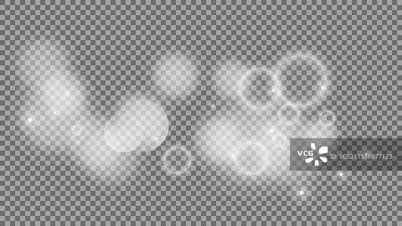 透明背景上的散景圆圈图片素材