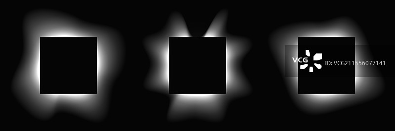 一组方形照明灯框图片素材