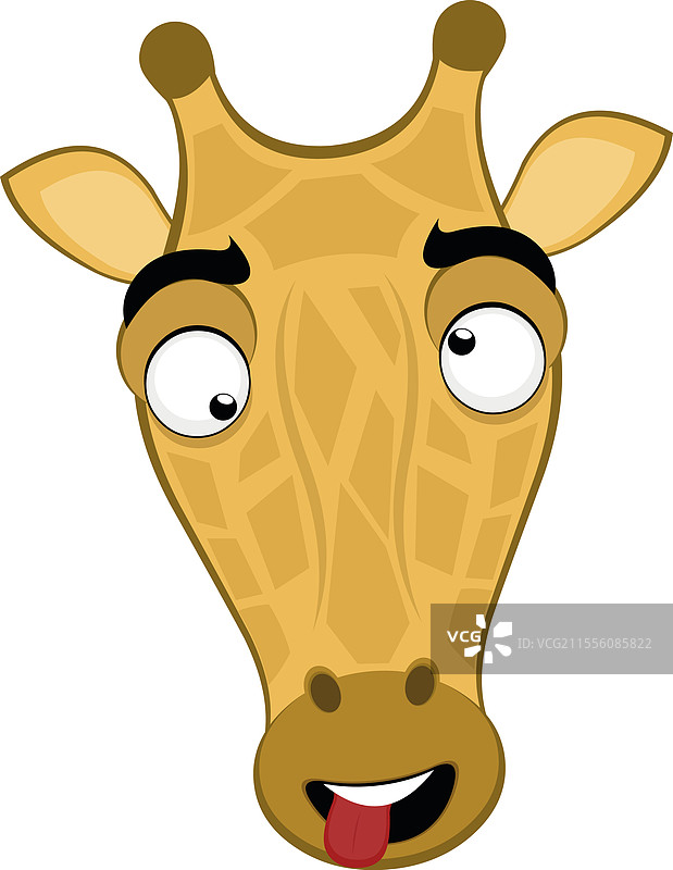 长颈鹿的疯狂表情图片素材