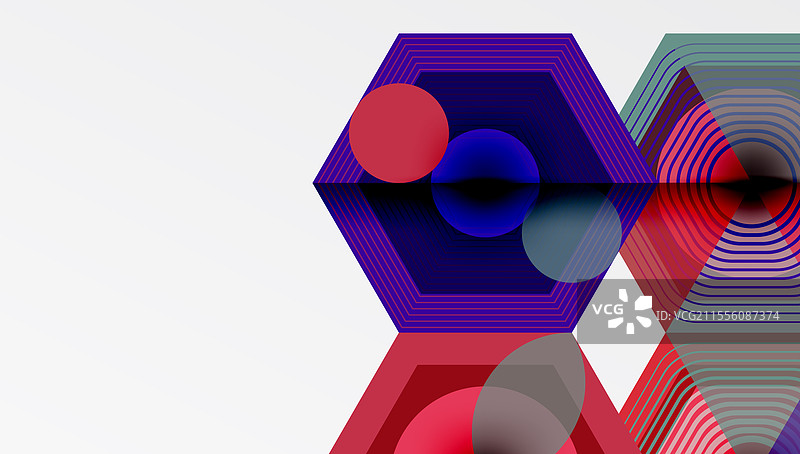 六边形设计几何抽象背景图片素材