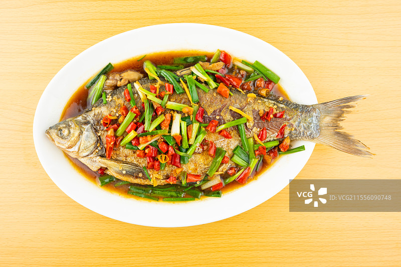 中餐菜品-红烧鳊鱼图片素材