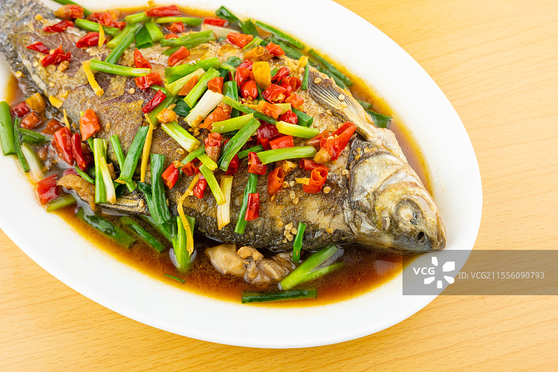 中餐菜品-红烧鳊鱼图片素材
