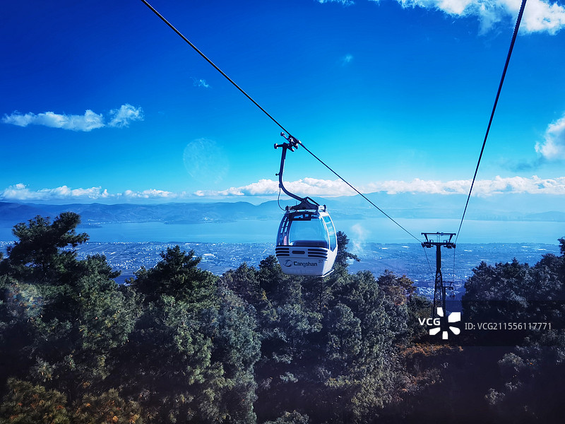 大理苍山感通索道图片素材