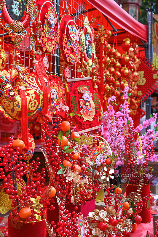 广东佛山禅城挥春街春节年味春联图片素材