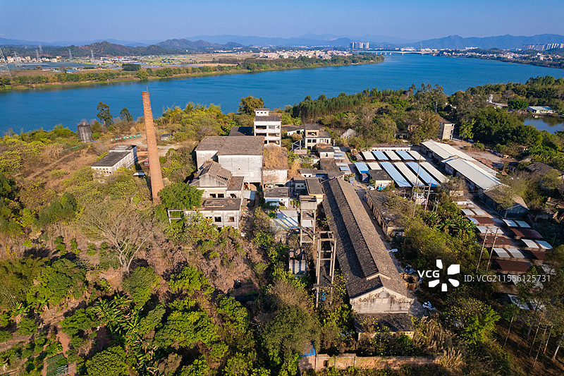 中国广东省惠州市惠城区，水口镇，航拍乡村建筑之美！图片素材