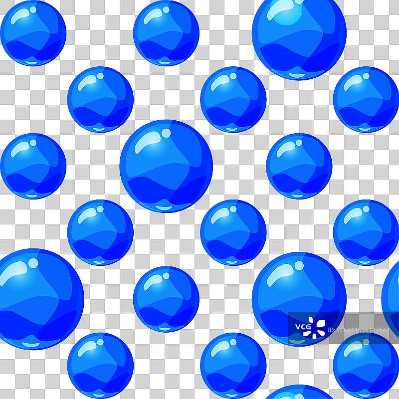 蓝色多彩球体无缝图案图片素材