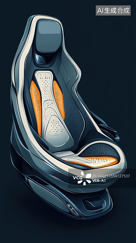【AI数字艺术】汽车智能座椅3D渲染图图片素材