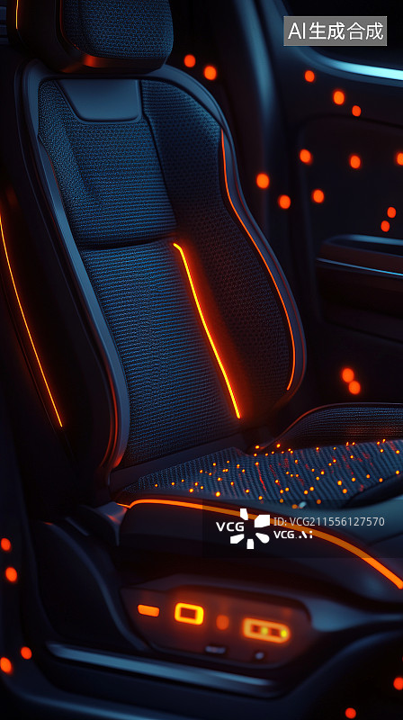 【AI数字艺术】汽车智能座椅3D渲染图图片素材