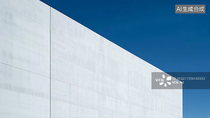 【AI数字艺术】简约的白墙建筑图片素材