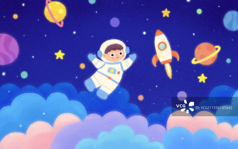 世界航天日航天员插画图片素材