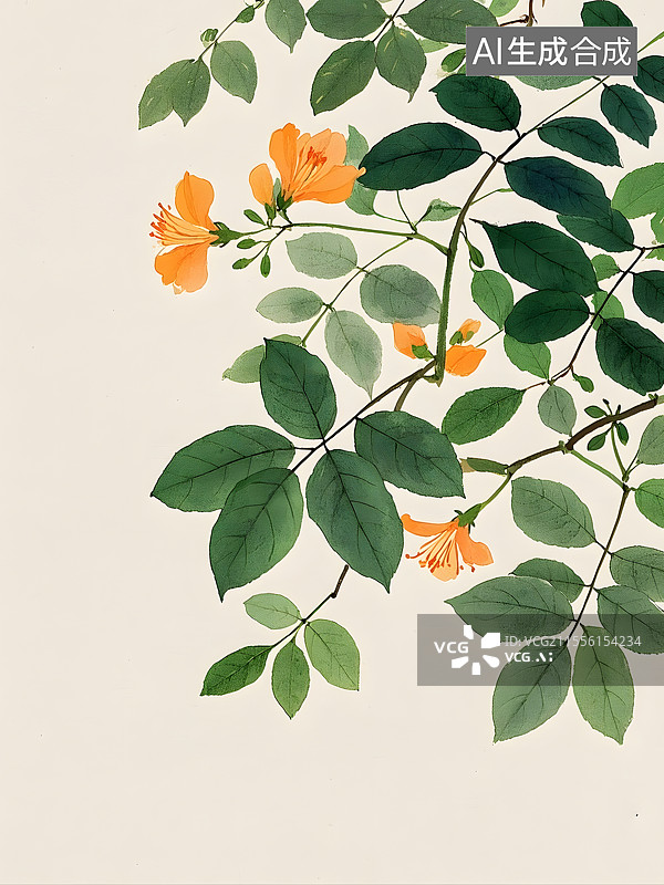 【AI数字艺术】水彩决明子图片素材