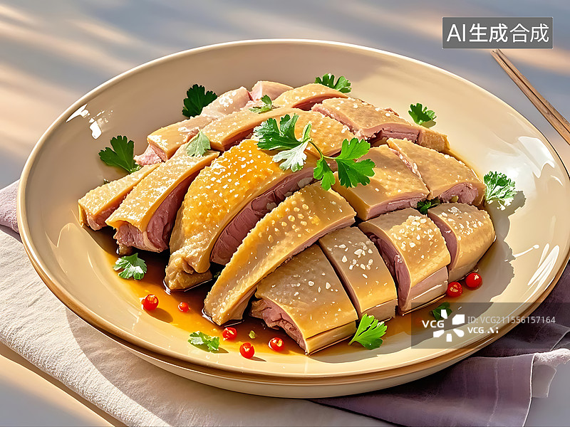 【AI数字艺术】盐水鸭图片素材