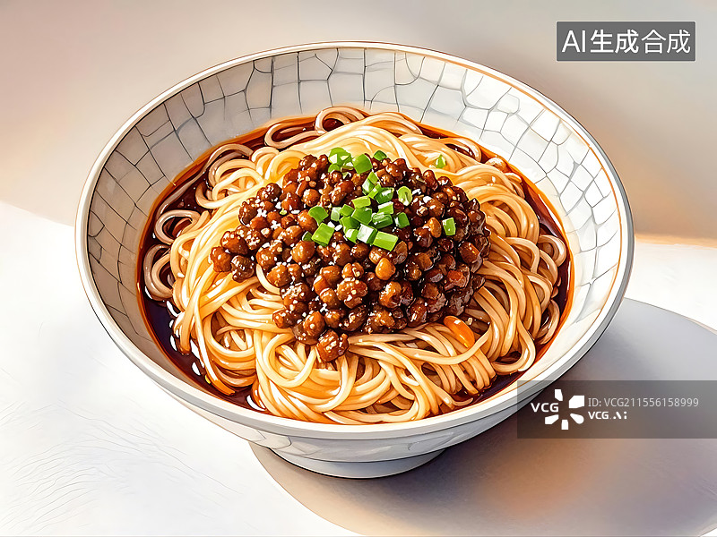 【AI数字艺术】杂酱面图片素材