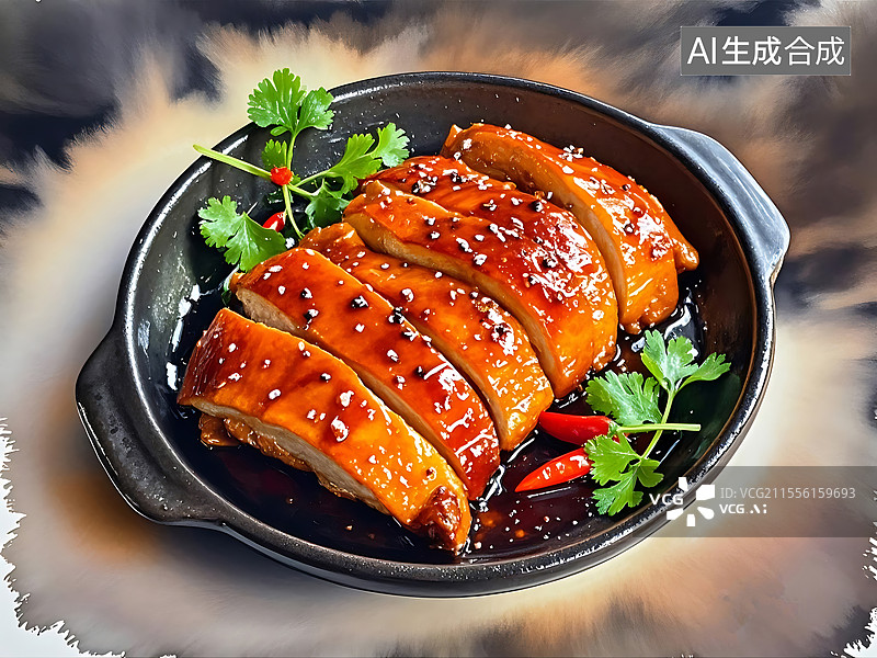 【AI数字艺术】照烧鸡图片素材
