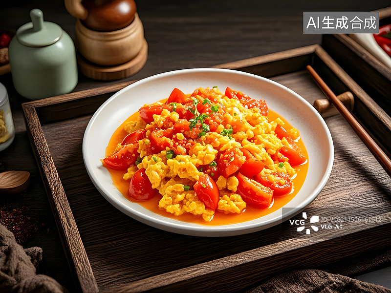 【AI数字艺术】番茄炒蛋图片素材