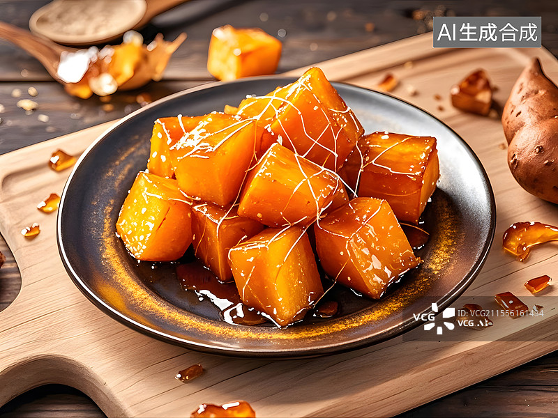 【AI数字艺术】拔丝地瓜图片素材