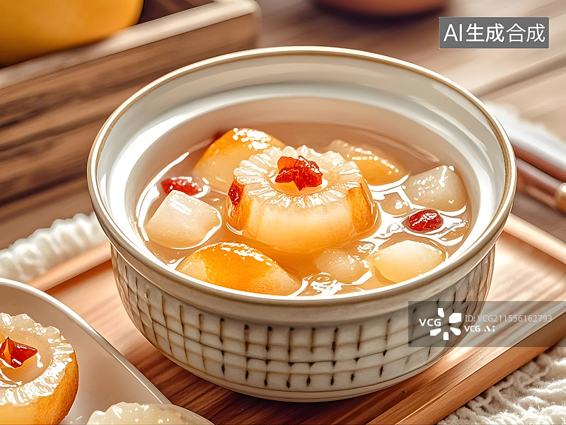 【AI数字艺术】冰糖炖雪梨图片素材
