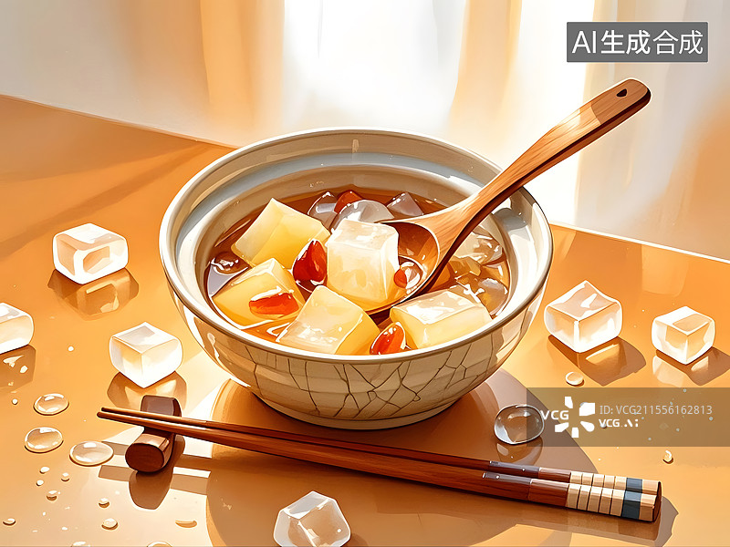 【AI数字艺术】冰糖炖雪梨图片素材