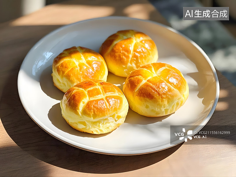 【AI数字艺术】菠萝包图片素材